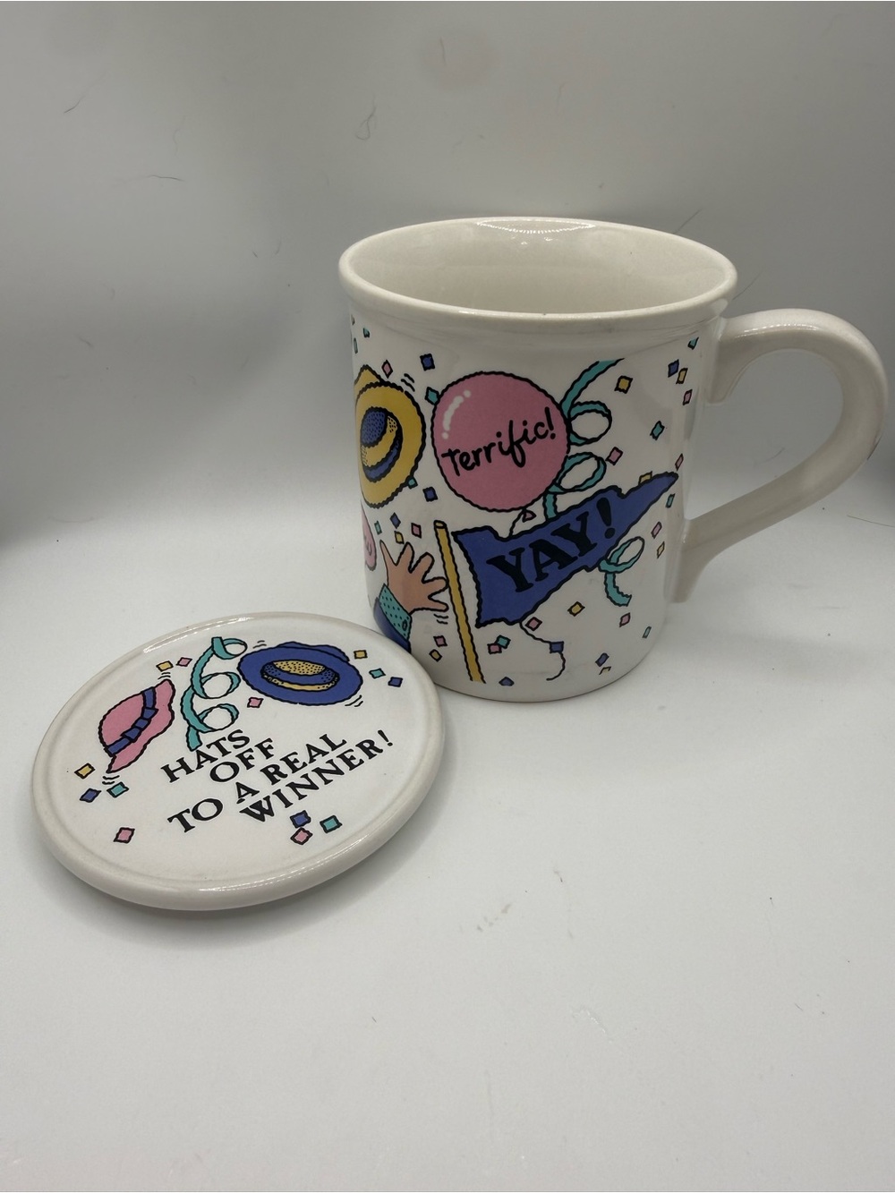 1985 Hallmark Mug Mates Vintage Mug with Coaster/Lid